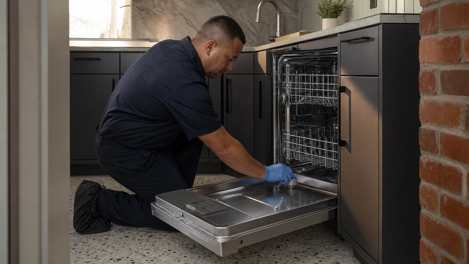 Panel-ready dishwasher diagnostic visit in Sag Harbor